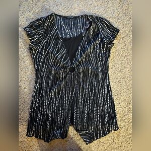 Notations Black and White Shirt